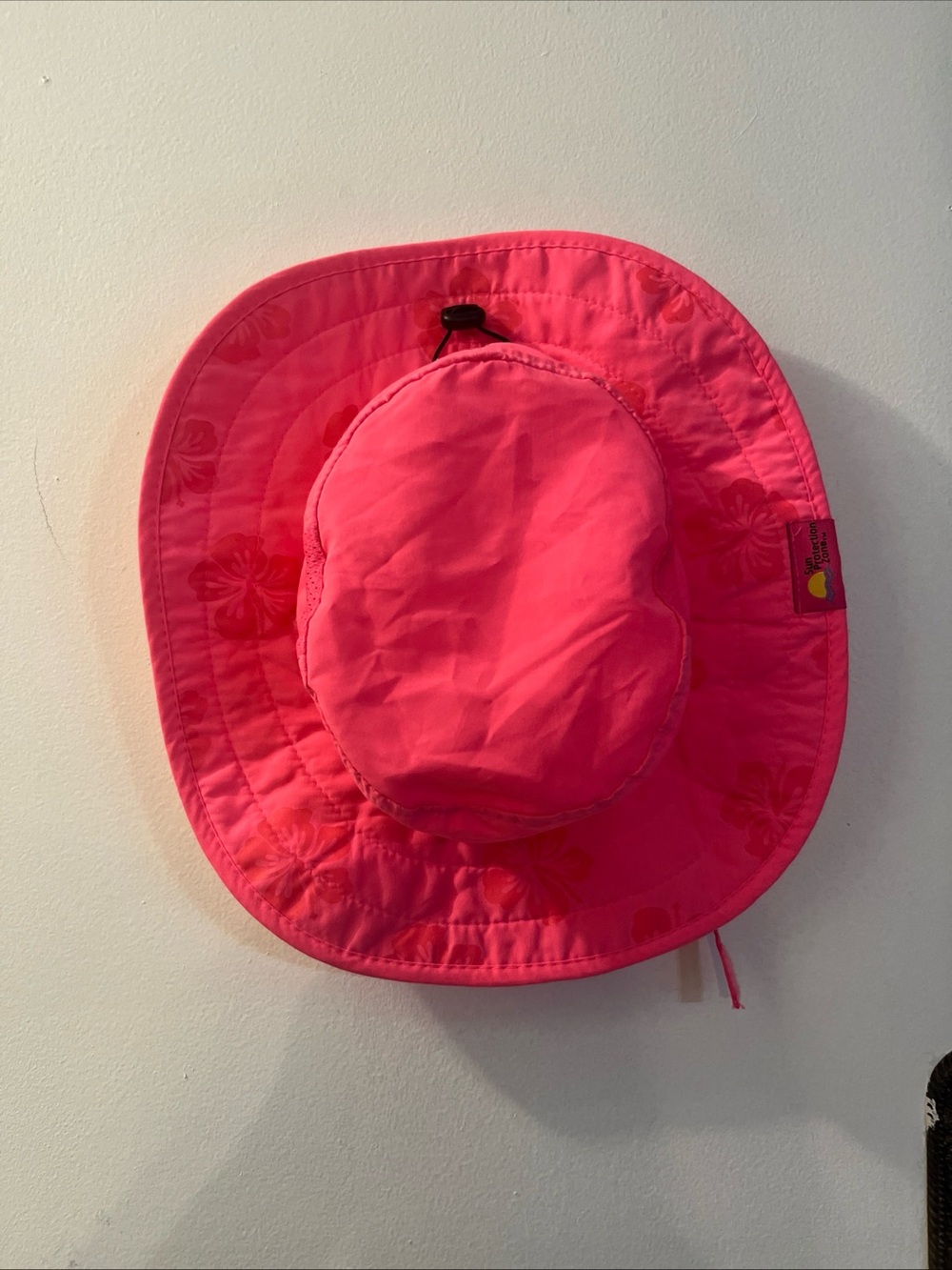 Sun Protection Zone Girls Pink Floral Bucket Hat 50+ UPF